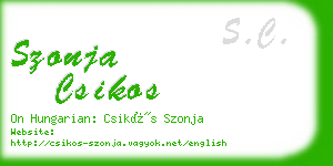 szonja csikos business card